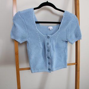 Crop tricot small baby blue